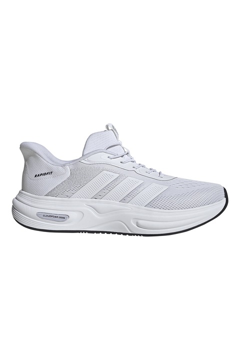 adidas Sportswear, Pantofi sport Cuxxion Rapidfit low-cut din plasa, Gri deschis/Alb murdar