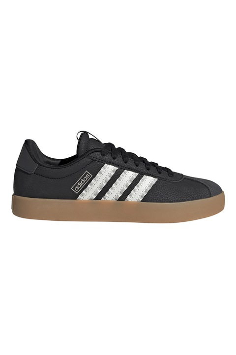 adidas Sportswear, Pantofi sport VL Court 3.0 din piele, Alb/Negru