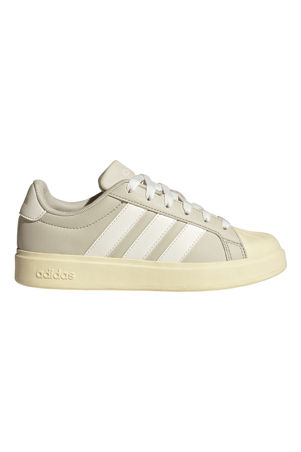 adidas Sportswear, Pantofi sport din piele ecologica StreetTalk, Alb, Gri deschis, 38 EU