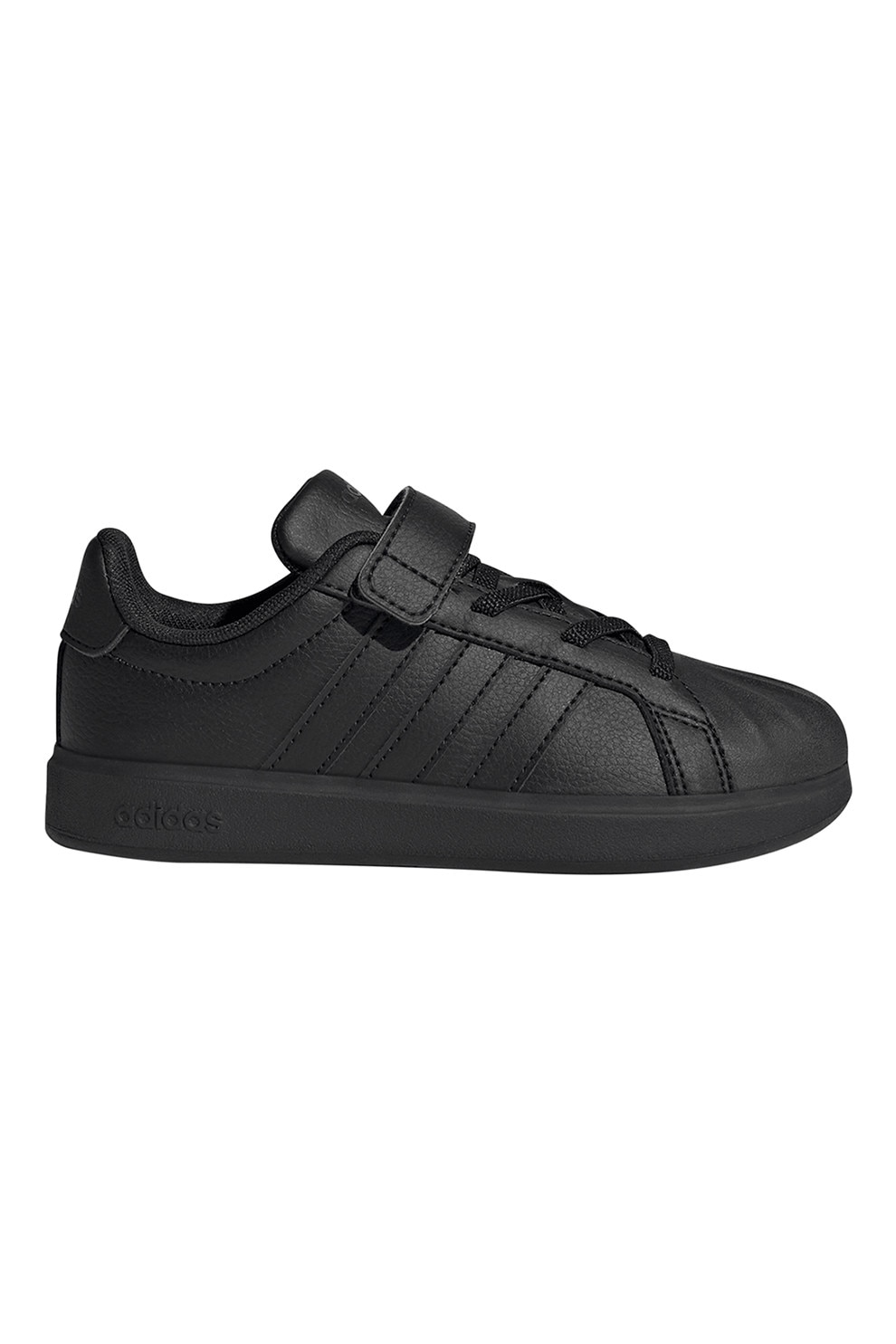 adidas Sportswear, Pantofi sport din piele ecologica cu velcro StreetTalk, Negru, Gri, 30.5 EU