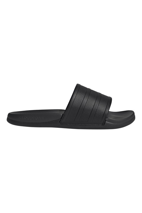 adidas Sportswear, Adilette Comfort 2 műbőr papucs, Fekete/Koptatott fekete, 37