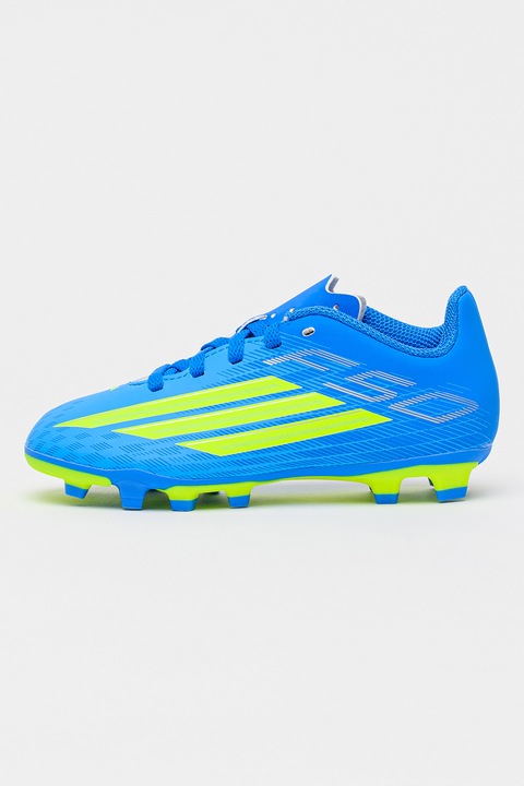 adidas Performance, Pantofi F50 Club pentru fotbal, Albastru royal/Verde lime/Argintiu