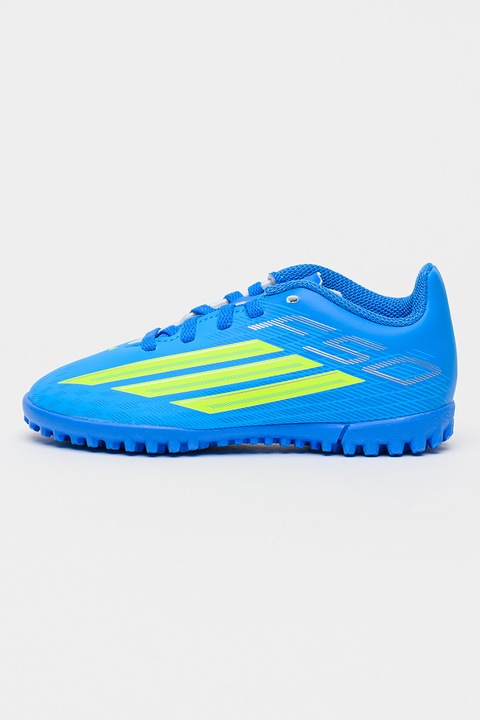 adidas Performance, Pantofi F50 Club TF pentru fotbal, Albastru royal/Verde lime