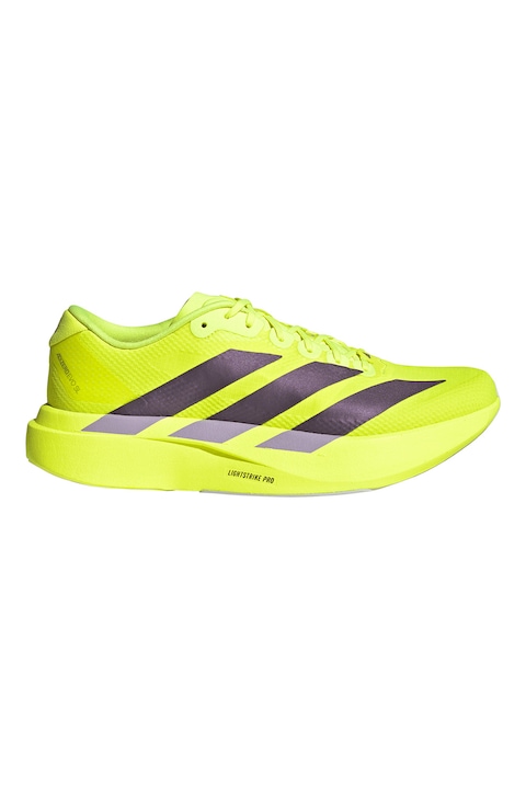 adidas Performance, Pantofi Adizero Evo pentru alergare, Galben, Gri, 8