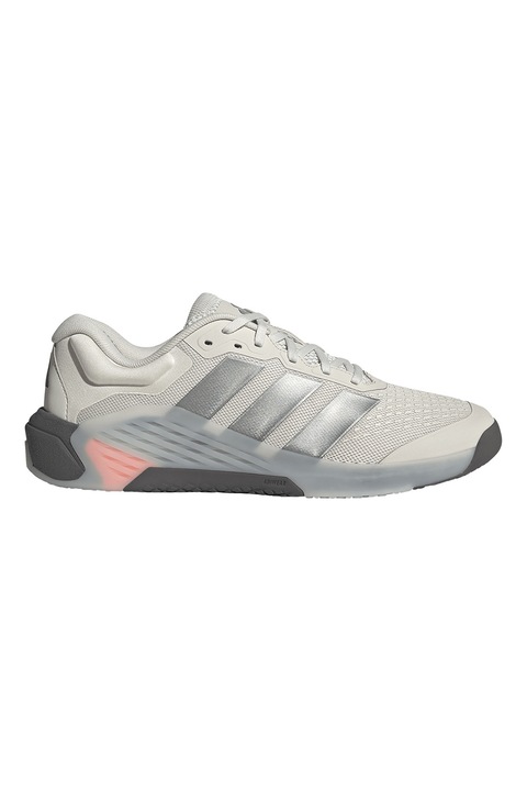 adidas Performance, Dropset 4 sportcipő, Világosszürke/Ezüstszín