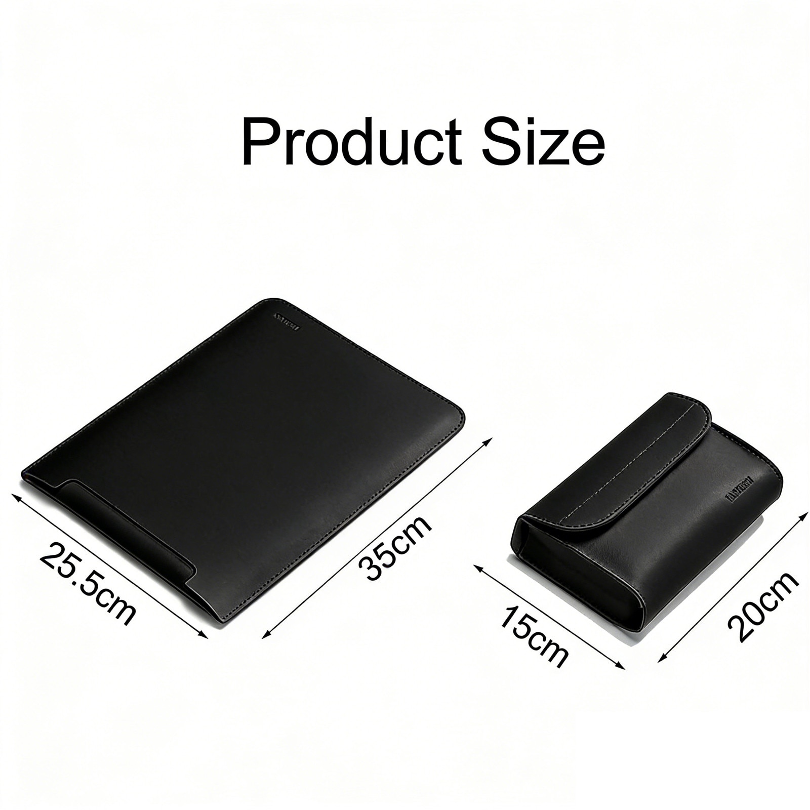 2 in 1 Husa Laptop 14 inch, asskanaer, Cu geanta de depozitare pentru accesorii, Rezistent la cadere, Rezistent la apa, Impermeabil si rezistent la zgarieturi, Protectie 360, Portabil, Design slim, Piele PU premium, 35*25.5*1cm, Negru
