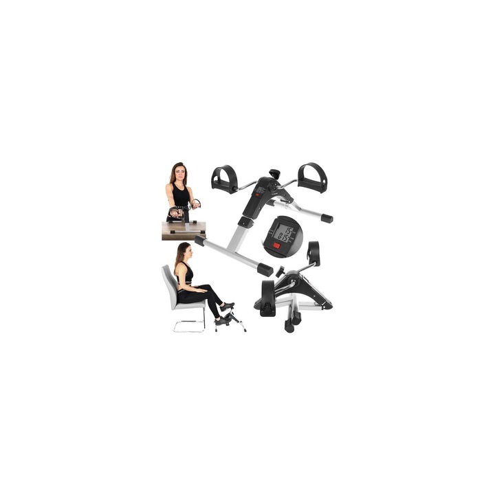 Bicicleta pentru recuperarea fizica de baza TRIZAND 00009642, ecran LCD, pliabila, numar pasi