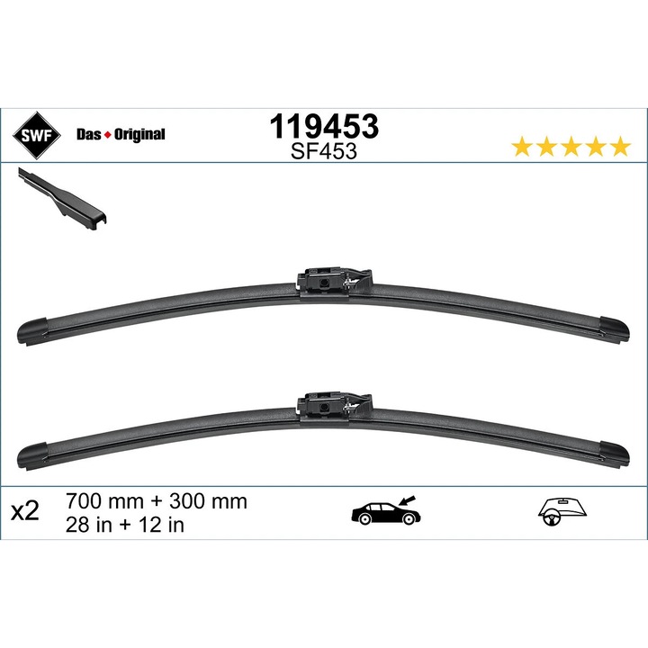 Lamela Stergator Fata 119453 Mitsubishi Colt 7 Renault Clio 5