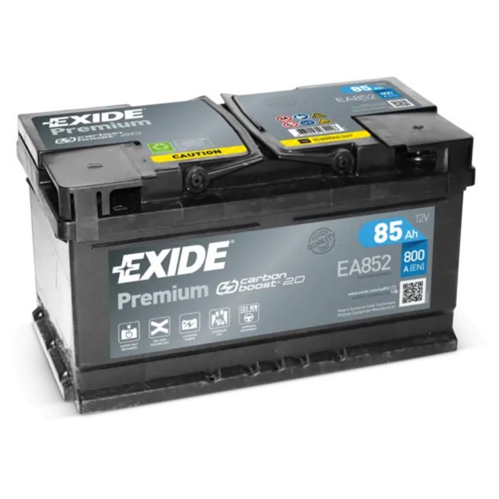 Exide Premium EA852 85Ah 800A jobb+ (EA852) akkumulátor