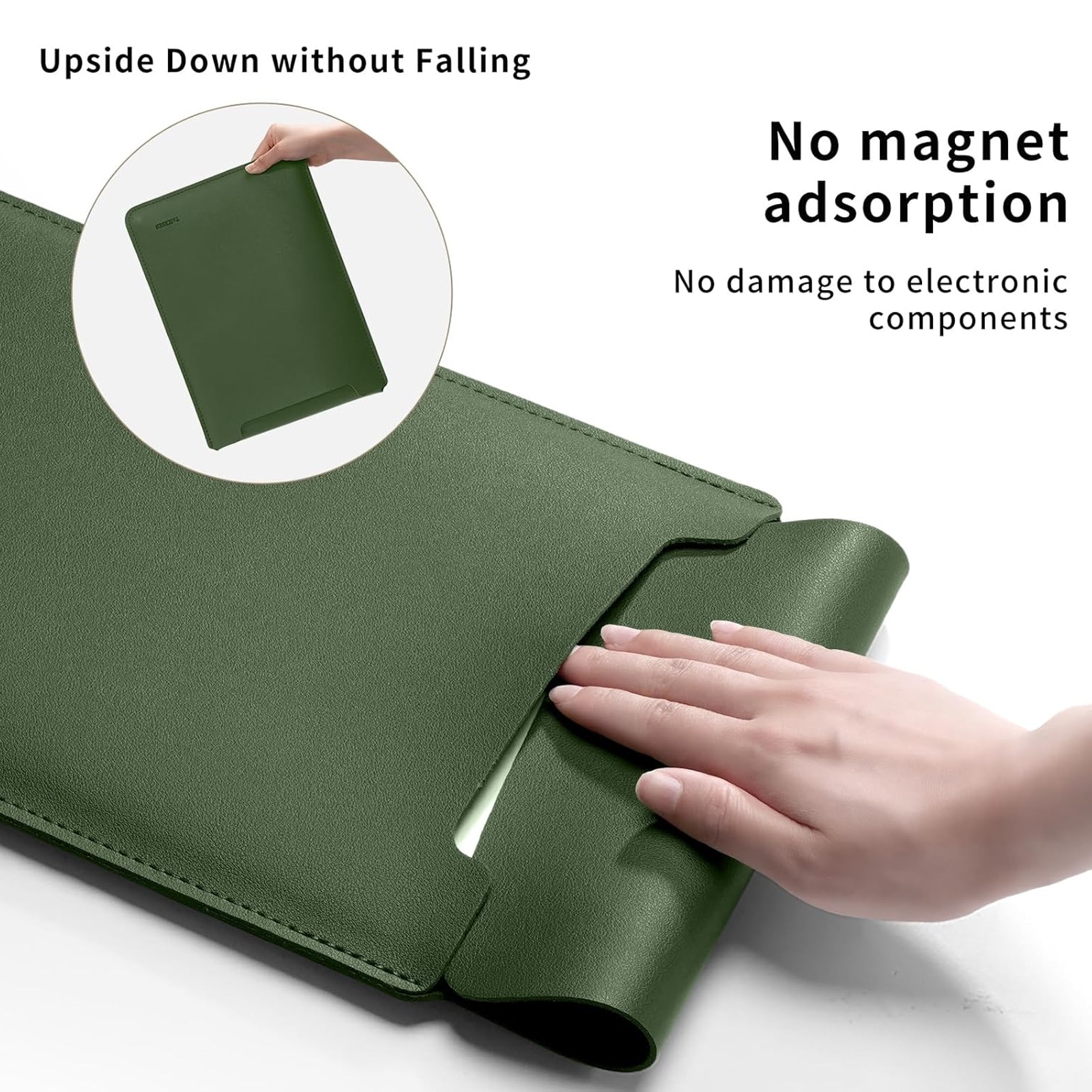 Husa Laptop, Asskanaer, 2 în 1, Rezistent la apă și zgârieturi, Verde, 35x25.5x1cm