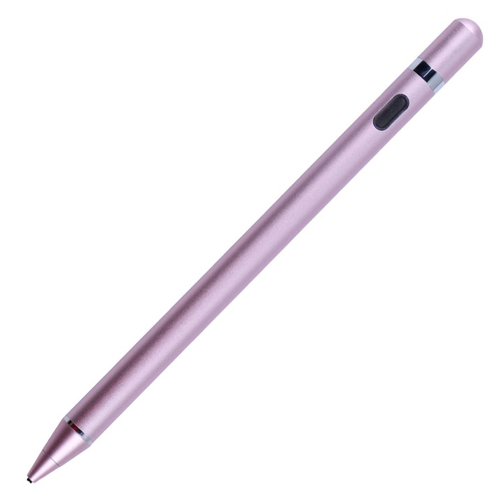 Stylus pen HERUSI digital fin, negru alb roz, 1.45x9x175mm