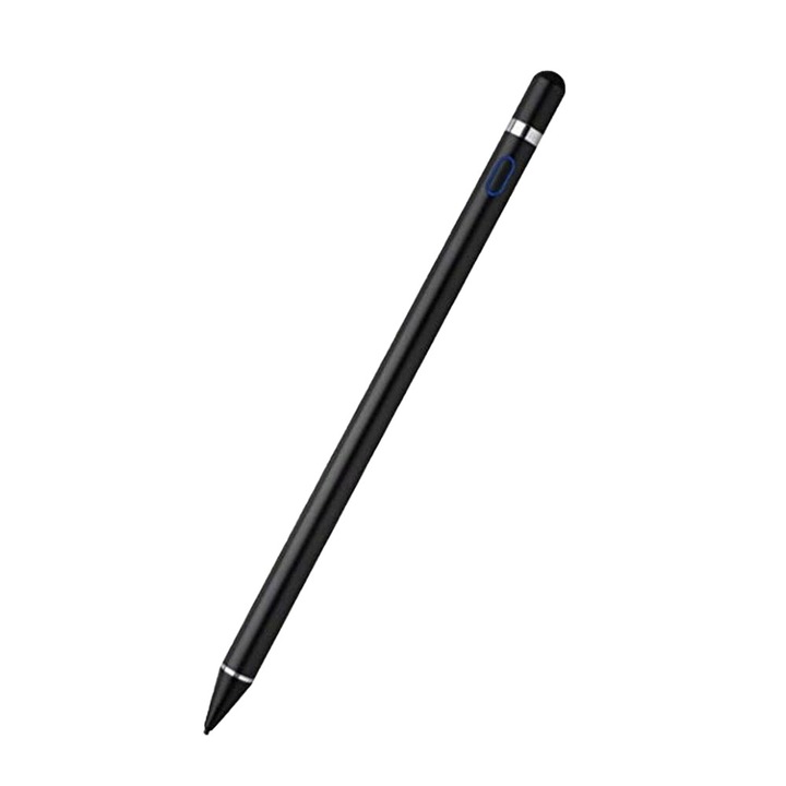 Stylus pen HERUSI digital fin negru alb roz 1.45x9x175mm