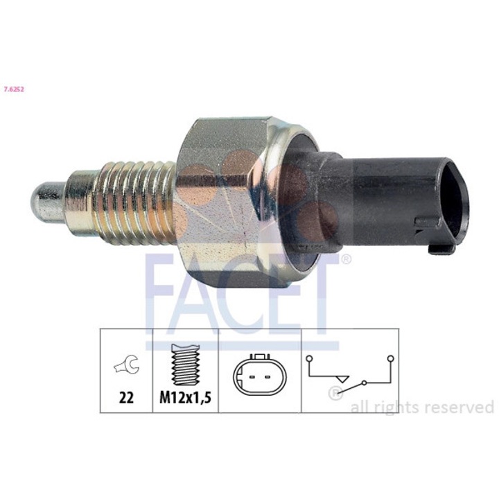 Превключвател, Светлина за заден ход 7.6252 Mercedes-Benz A-Class/B-Class/Vaneo