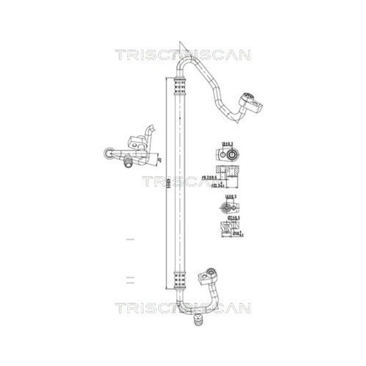 Változó nyomású vezeték, légkondicionáló 901016043 Ford B-Max/Fiesta/Fiesta 6