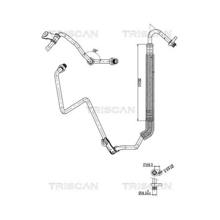 Változó nyomású vezeték, klímaberendezés 901028020 Citroën C3 Picasso Peugeot 207