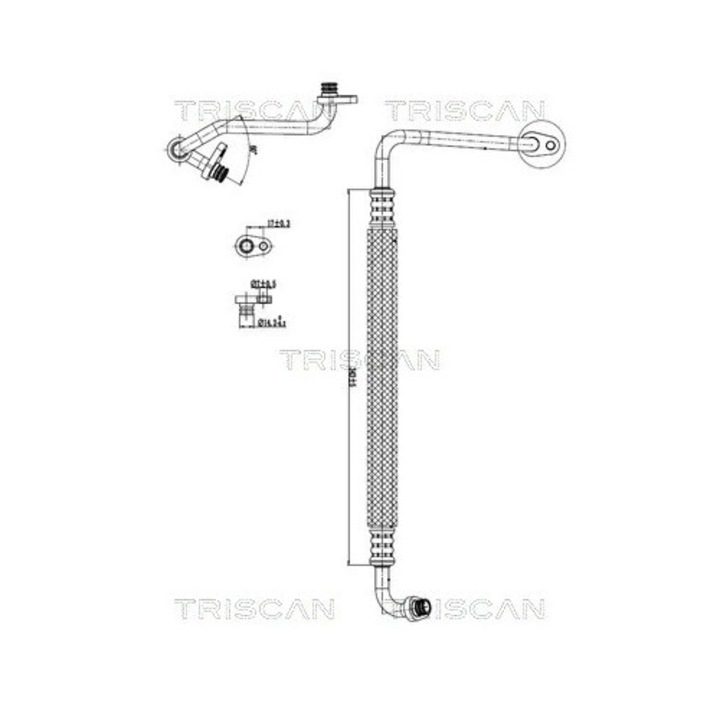 Conducta Presiune Variabila, Aer Conditionat 901028100 Citroën C4 10/C4 3 Ds Ds 3 / Ds 3 Crossback Opel Corsa F