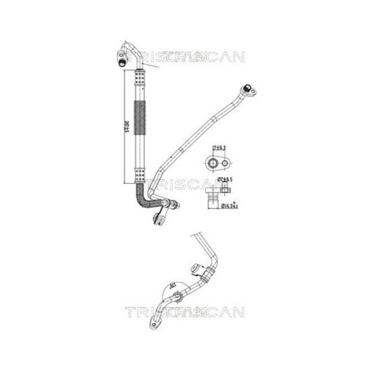 Conducta Presiune Variabila, Aer Conditionat 901028029 Citroën Ds3 Ds Ds 3 Peugeot 2008 1/208 1