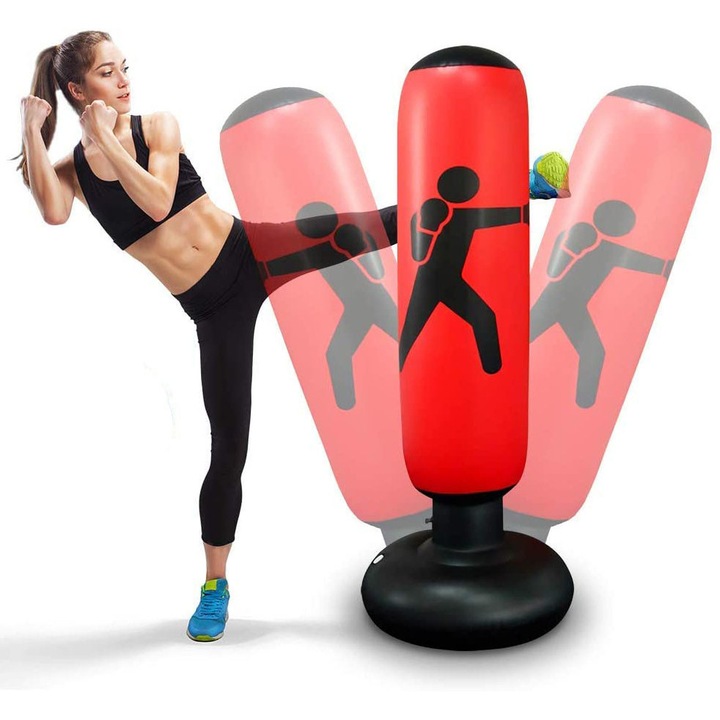 Felfújható boxzsák 160cm piros szett