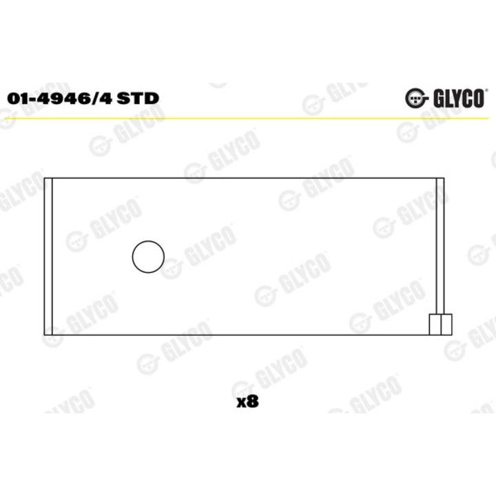 Cuzineti Biela 01-4946/4Std Chevrolet Cruze/Mw Subaru Justy 3 Suzuki Grand Vitara 1/Grand Vitara 2/Ignis 1/Ignis 2/Liana