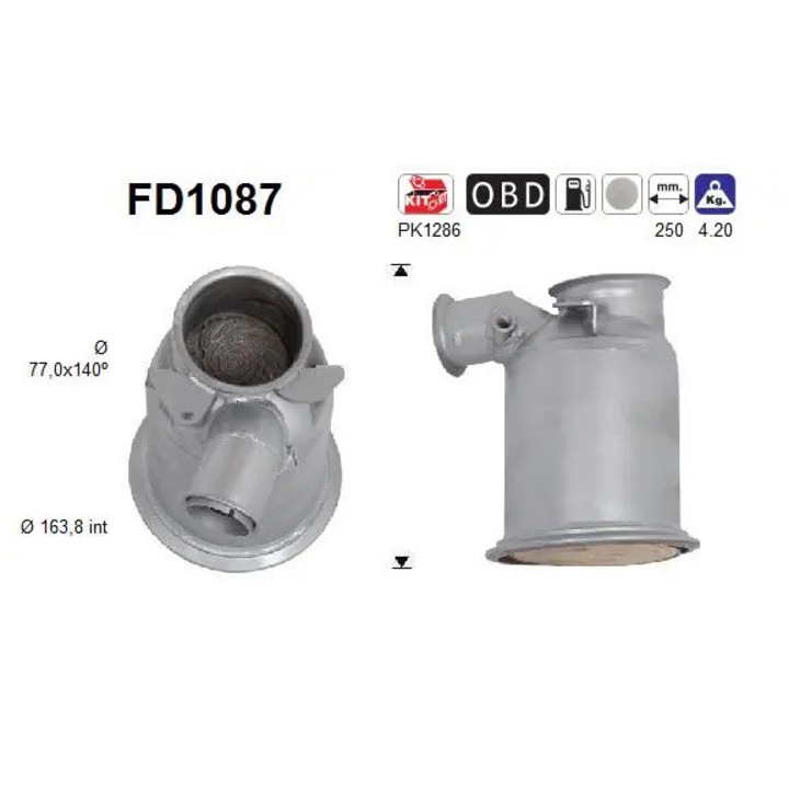 Filtru Particule Fd1087 Audi A3 Seat Leon Skoda Octavia 3 Vw Golf 7/Golf Alltrack 7