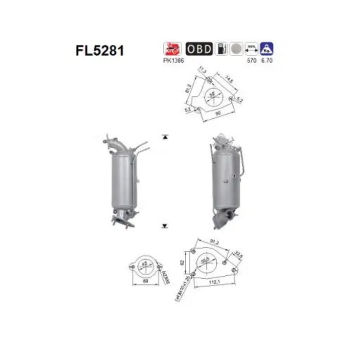 Filtru Particule Fl5281 Honda Civic 9/Cr-5 4/Hr-5