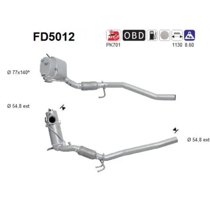 Filtru Particule Fd5012 Vw Passat B6/Passat Cc B6
