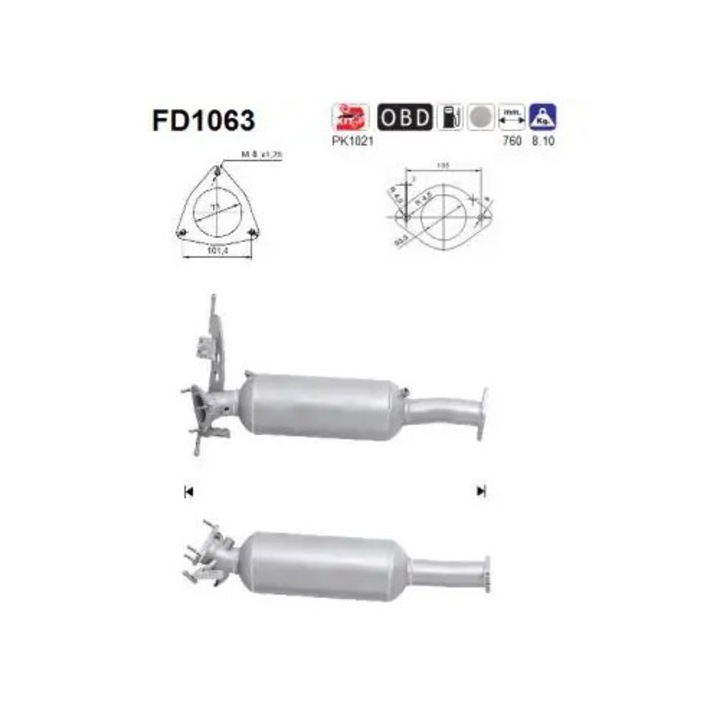 Filtru Particule Fd1063 Volvo S60 2/S80 2/V60 1/V70 3/Xc60 1/Xc70 2