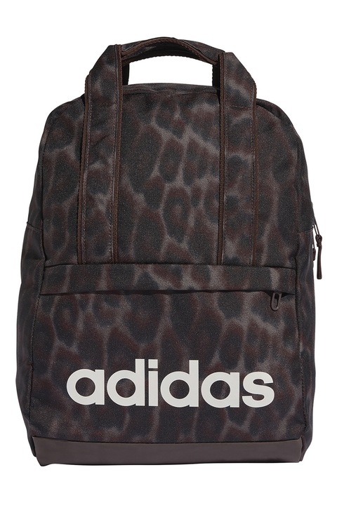 adidas Performance, Rucsac cu animal print, Maro cognac, Negru, Violet prafuit