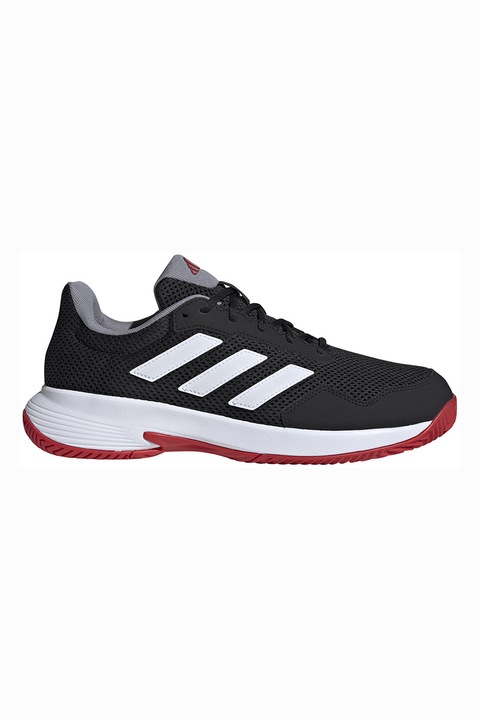 adidas Performance, Pantofi Game Spec 2 pentru tenis, Negru/Alb murdar