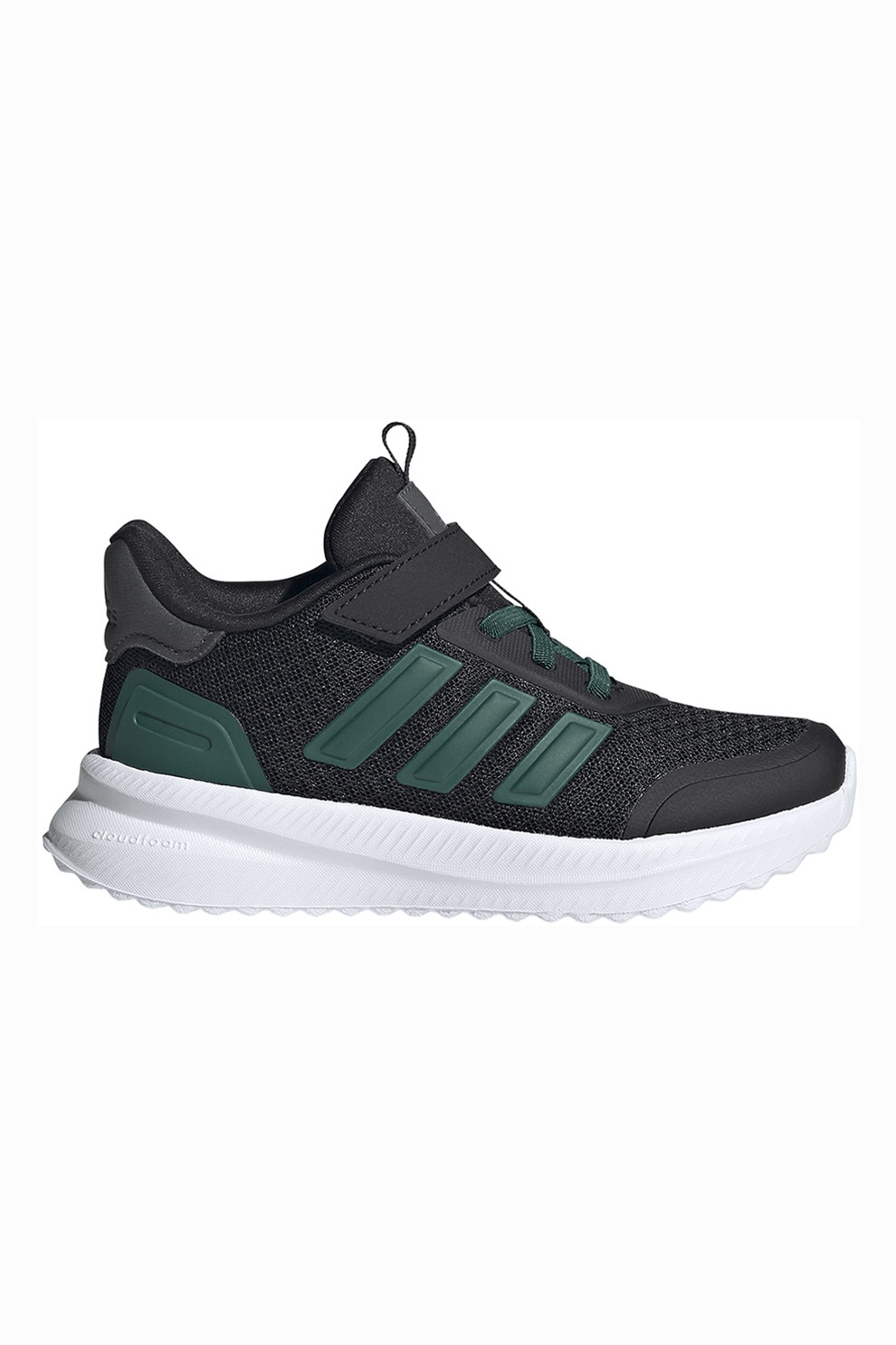 adidas Sportswear, Pantofi sport X_PLRPATH cu velcro, Negru, Verde englez, 34 EU