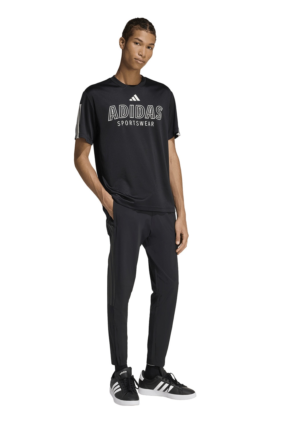 adidas Sportswear, Pantaloni de trening regular fit Toro, Negru, XL