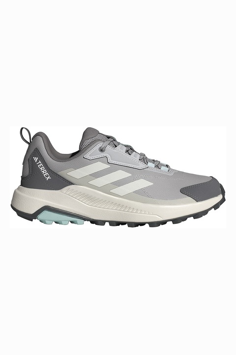 adidas Performance, Pantofi cu garnituri contrastante pentru drumetii Terrex Anylander, Alb/Gri cenusiu/Gri inchis
