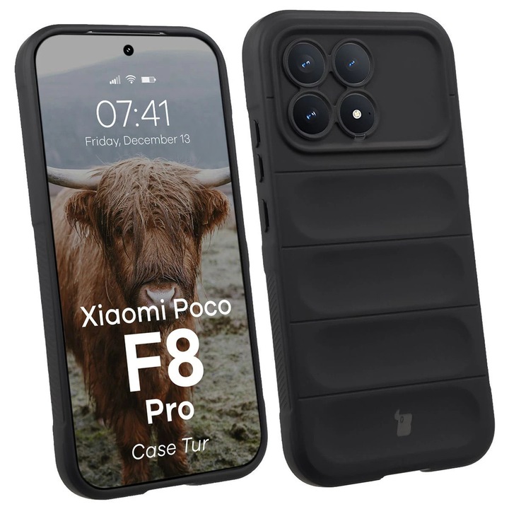 Калъф, Bizon Case Tur за Xiaomi POCO F8 Pro, Черни