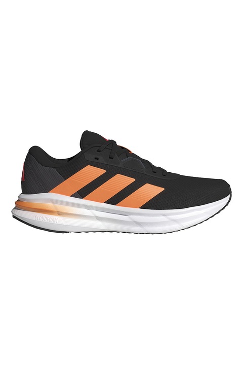 adidas Performance, Pantofi Galaxy 7 cu logo pentru alergare, Negru, Portocaliu, 8