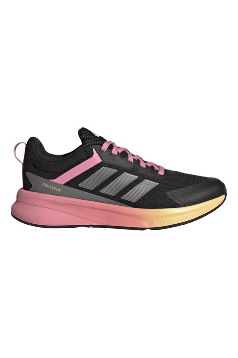 adidas Sportswear, Pantofi sport FortaRun 4.0 dn plasa, Negru/Gri deschis/Roz deschis