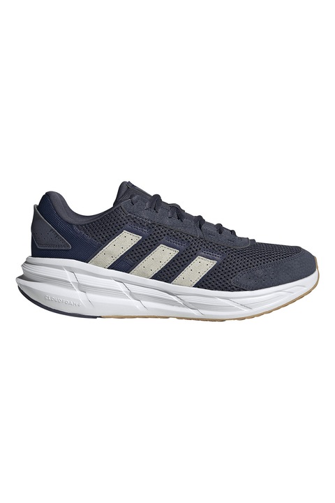 adidas Sportswear, Pantofi sport AstraStar de piele ecologica si plasa, Alb/Bleumarin
