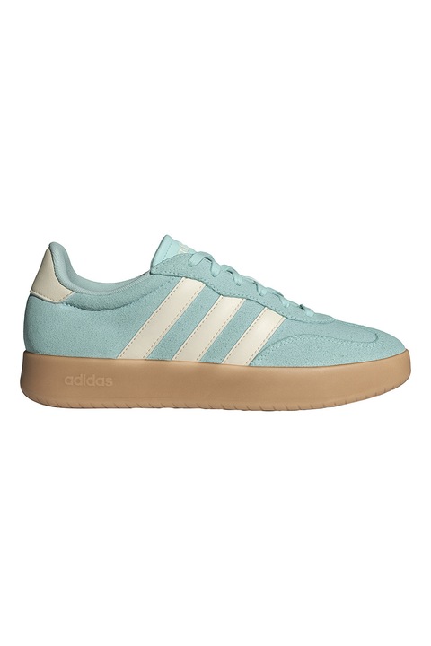 adidas Sportswear, Pantofi sport Barreda din piele intoarsa cu insertii din material sintetic, Albastru aquamarin/Alb murdar