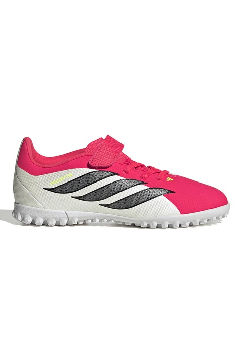 adidas Performance, Pantofi pentru fotbal Predator Club, Negru/Rosu vermillion/Alb murdar