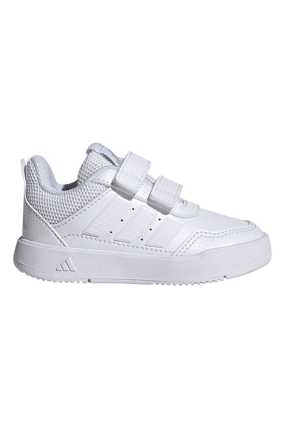 adidas Sportswear, Pantofi sport Tensaur Sport 3.0 de piele ecologica cu velcro, Alb optic, 23.5 EU