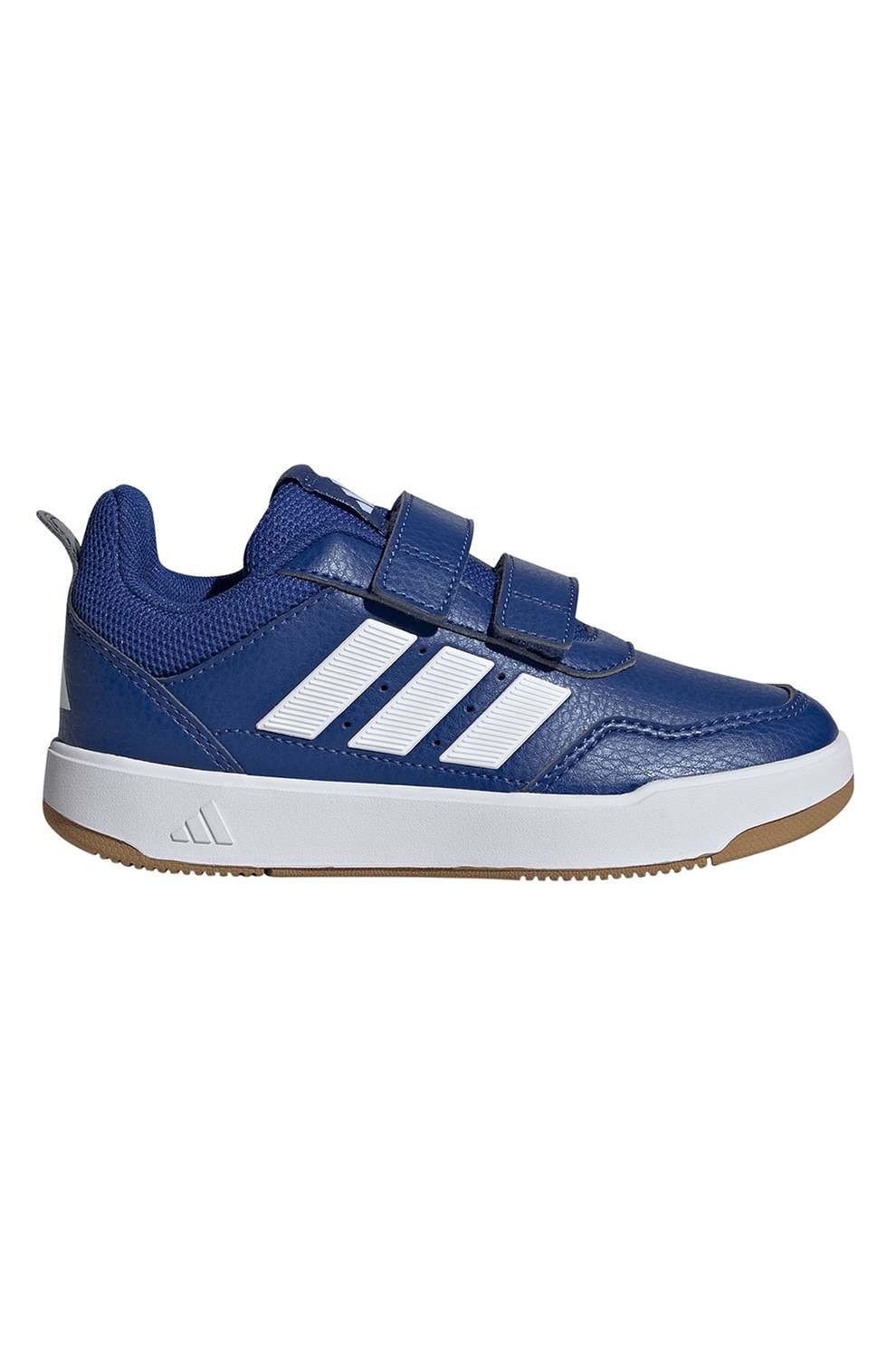 adidas Sportswear, Pantofi sport Tensaur Sport 3.0 de piele ecologica cu velcro, Alb optic, Bleumarin, 33 EU