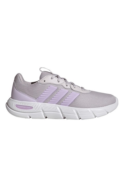 adidas Sportswear, Pantofi sport Cloudfoam Flex cu insertii de piele ecologica, Violet/Lila/Alb optic