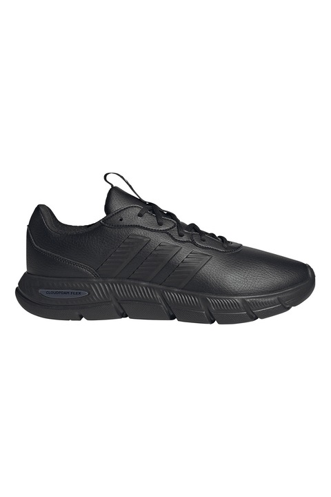 adidas Sportswear, Pantofi sport Cloudfoam Flex de piele ecologica, Negru