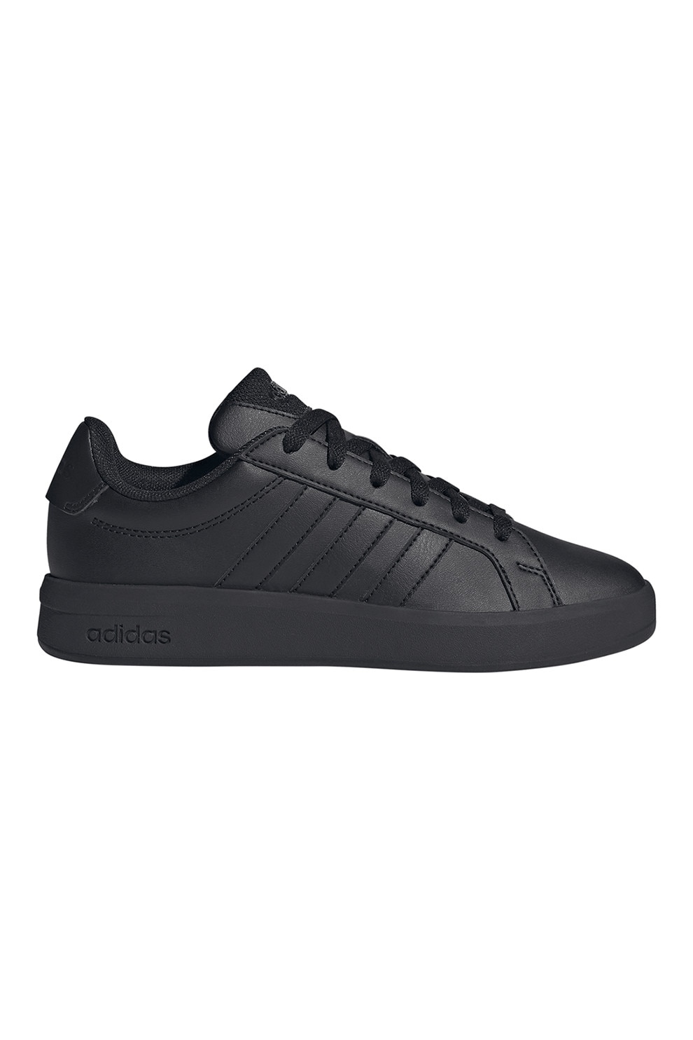adidas Sportswear, Pantofi sport Grand Court 3.0 de piele ecologica, Negru stins, 36 2/3 EU