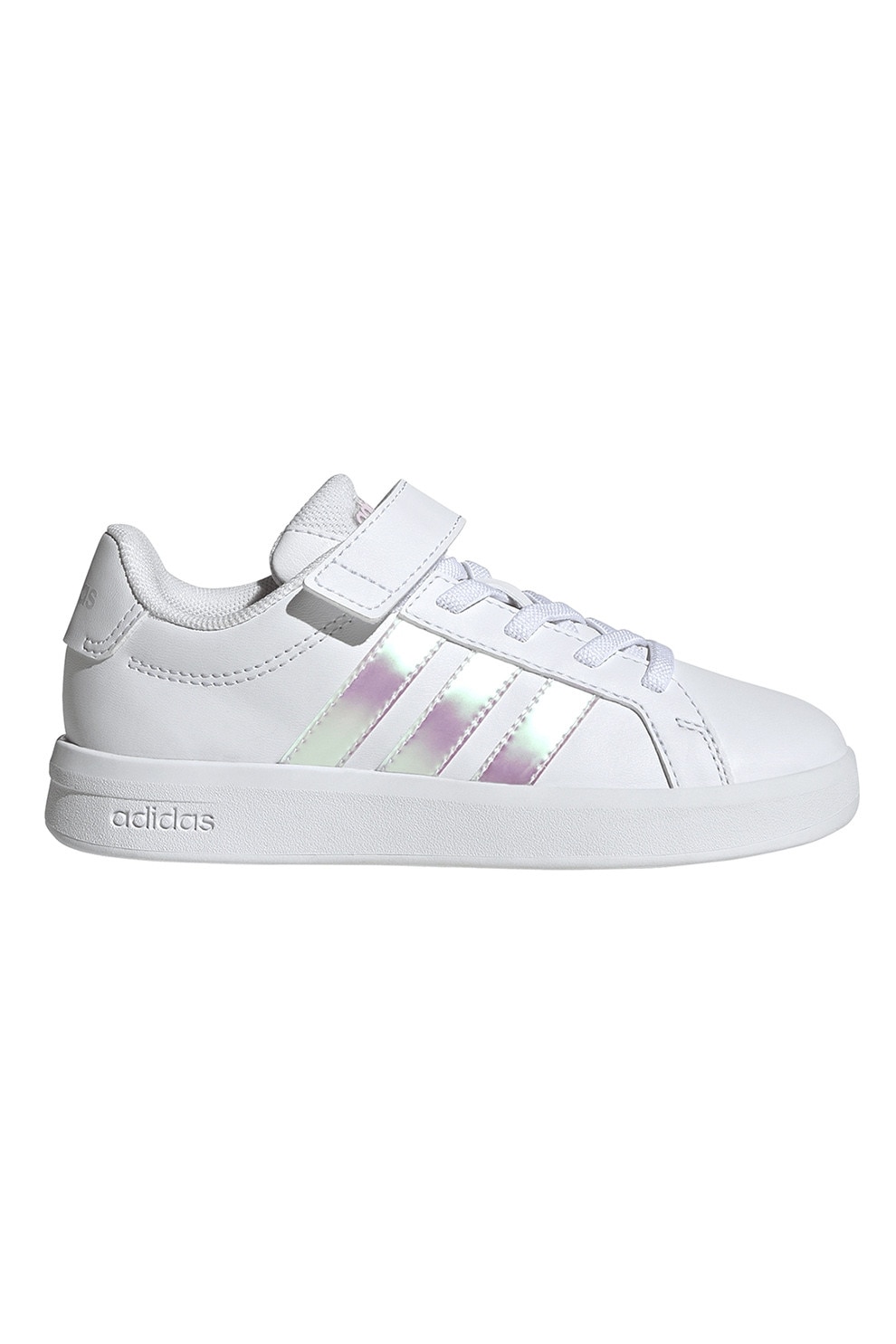 adidas Sportswear, Pantofi sport Grand Court 3.0 din piele ecologica, Alb optic, Multicolor, 31 EU