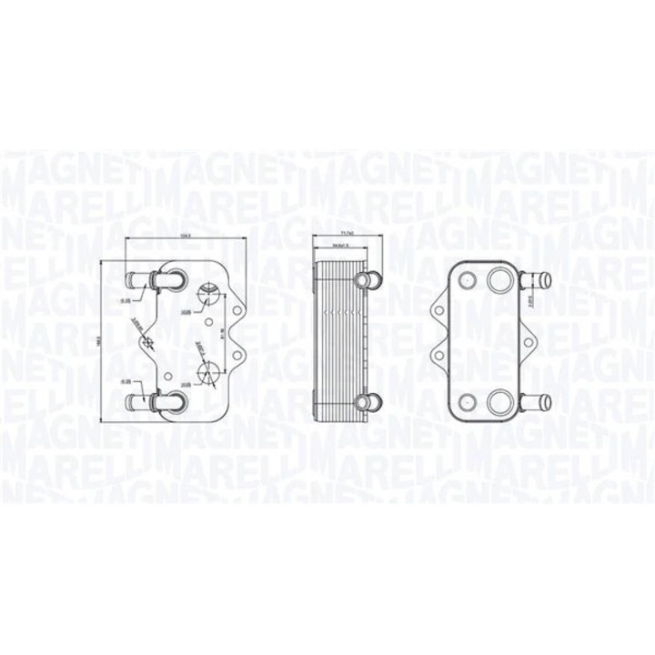 Радиатор за масло, Моторно масло 350300002100 Opel Astra G/Signum/Sintra/Vectra B/Vectra C/Zafira A Saab 9-3/9-5