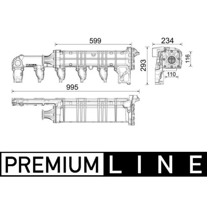 Радиатор, рециркулация на отработените газове CE37000P Mercedes-Benz Actros/Actros MP4 / MP5/Antos/Arocs