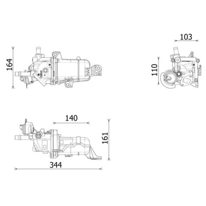 Radiator, Recirculare Gaze De Esapament Ce49000P Fiat Talento Opel Vivaro B Renault Espace 5/Megane 4/Scénic 4/Talisman