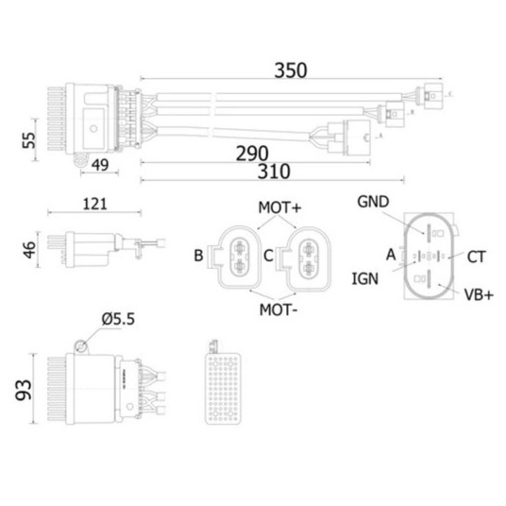 Reglaj, Beltéri Ventilátor Abr78000S Audi A4 B8/A5/A6 C7/A7/Q3/Q5