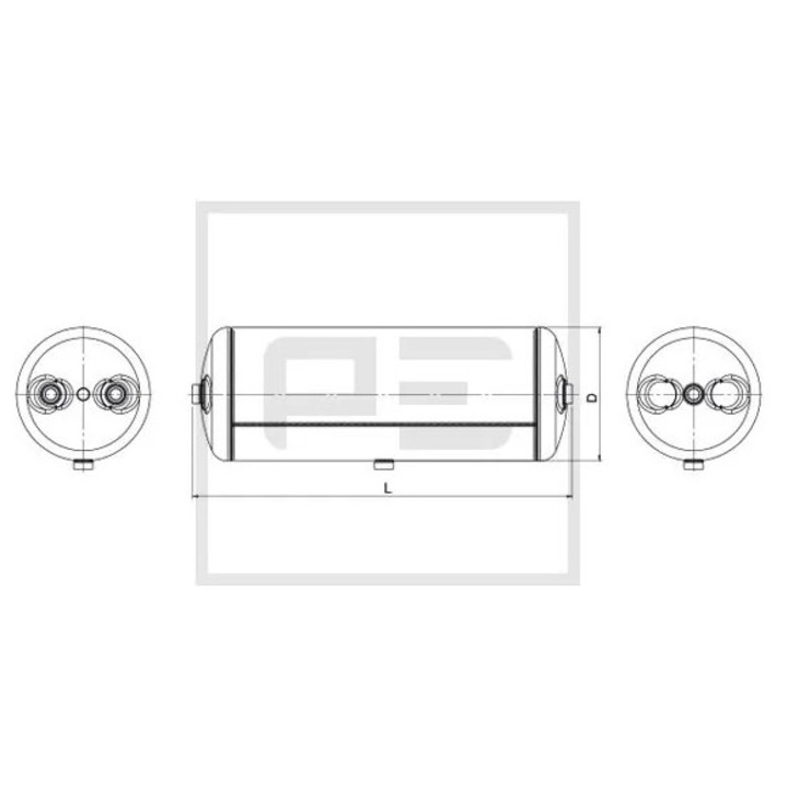 Rezervor Aer, Sistem Compresor 076.451-80A Man E2000/F2000/F90/G90/L2000/M 2000 L/M 2000 M/M90 Mercedes-Benz Actros/Mk