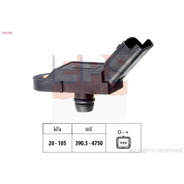 Légnyomás érzékelő 1.993.005 Citroën Ax/Berlingo / Berlingo First/Bx/C15/C5 1/C8/Evasion/Jumpy 1/Saxo/Xantia/Xm/Xsara